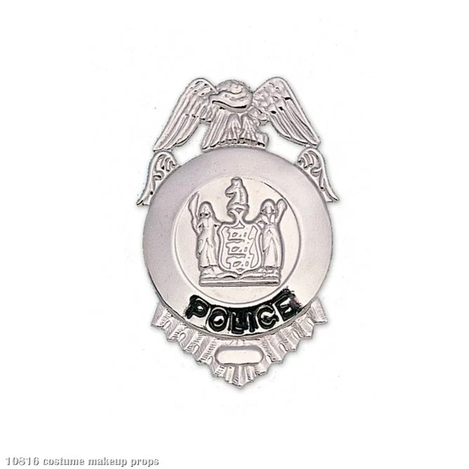 Badge Police Silver 1 Badge Police Silver