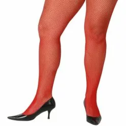 Fishnet Pantyhose Standard Red