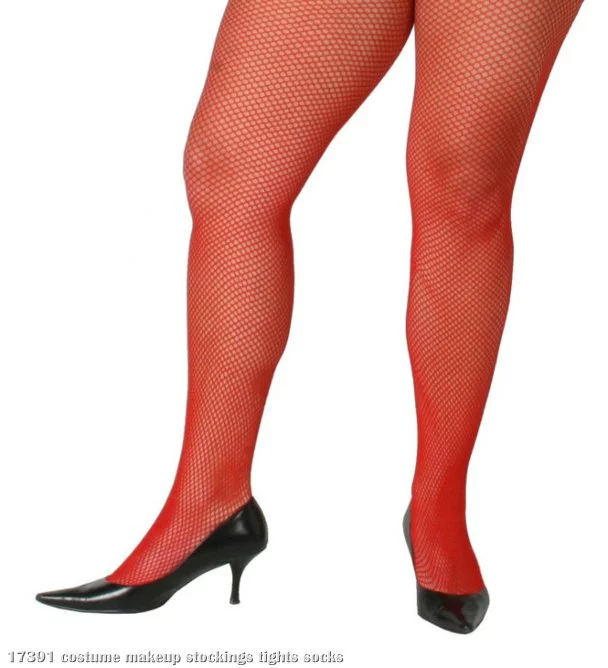 Fishnet Pantyhose Standard Red 1 Fishnet Pantyhose Standard Red