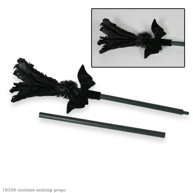 Black Feather Sparkle Broom 1 Black Feather Sparkle Broom