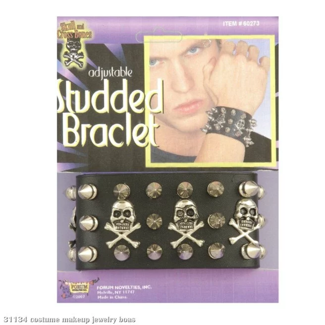 Studded Skull Bracelet 1 Studded Skull Bracelet