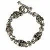 Silver Skull Toggle Bracelet
