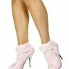 Pink Ruffle Lace Trim Socks - Adult