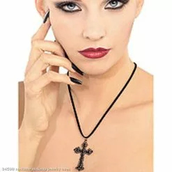 Black Cross Necklace