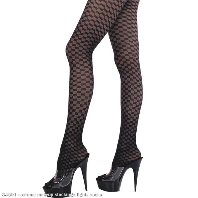 Criss Cross Pantyhose - Adult Black 1 Criss Cross Pantyhose - Adult Black