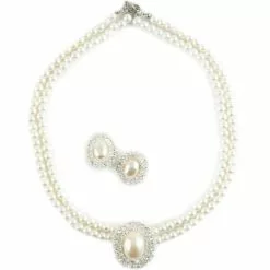Pearl Necklace And Earring Set