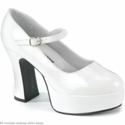 Mary Jane (White) Adult Shoes - Wide Width