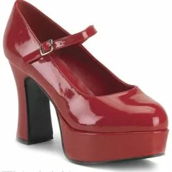 Sexy Red Mary Jane Adult Shoes - Wide Width