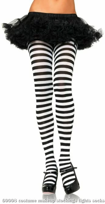 Striped Nylon Tights Plus Adult 1 Striped Nylon Tights Plus Adult