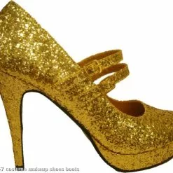 Gold Glitter Jane Adult Shoes