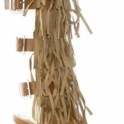 Tan Fringe Adult Shoes