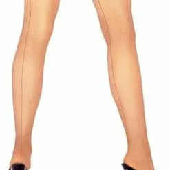 Sheer Thigh Hi With Backseam (Beige) - Adult Plus