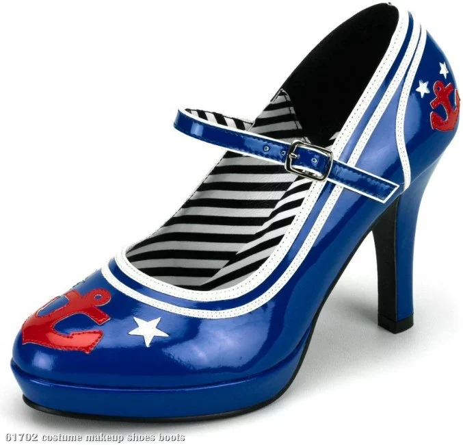 Blue Sailor Heel Adult Shoes 1 Blue Sailor Heel Adult Shoes