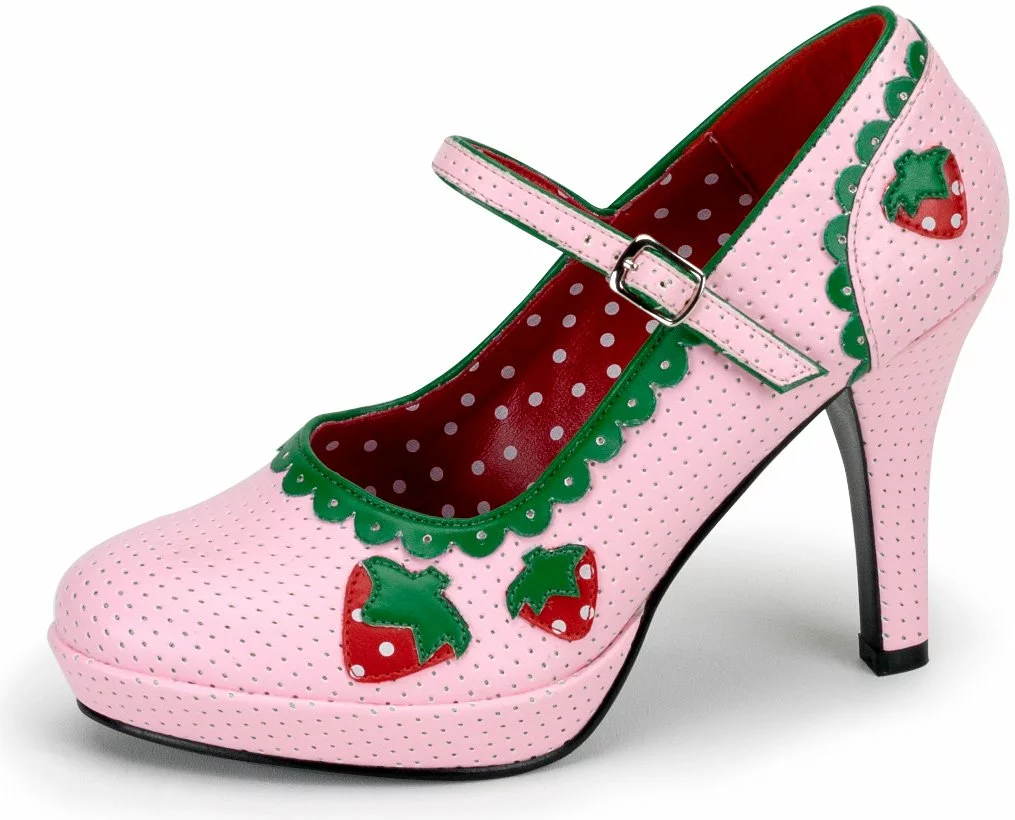 Strawberry High-Heel Adult Shoes 1 Strawberry High-Heel Adult Shoes