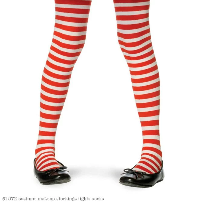 Red/White Striped Tights Child 1 Red/White Striped Tights Child