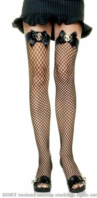 Industrial Net Thigh Highs With Dollar Sign Adult 1 Industrial Net Thigh Highs With Dollar Sign Adult