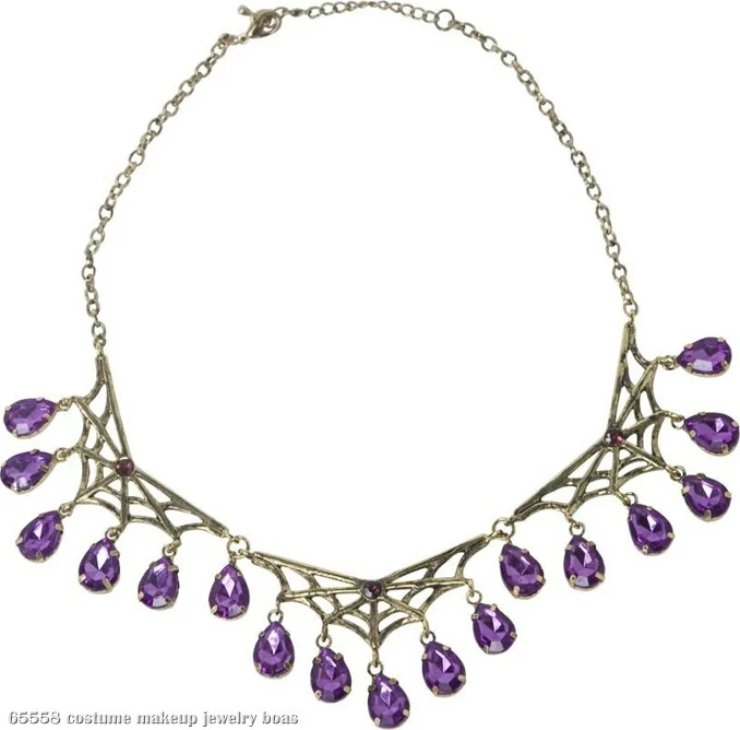 Gothic Spiderweb Necklace Adult 1 Gothic Spiderweb Necklace Adult