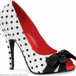 Paige Polka-Dot Pumps (White/Black) Adult