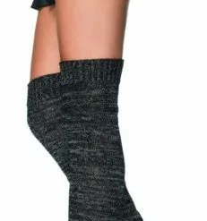 Extra Long Leg Warmers (Black/Silver) Adult
