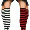 Extra Long Striped Leg Warmers Adult