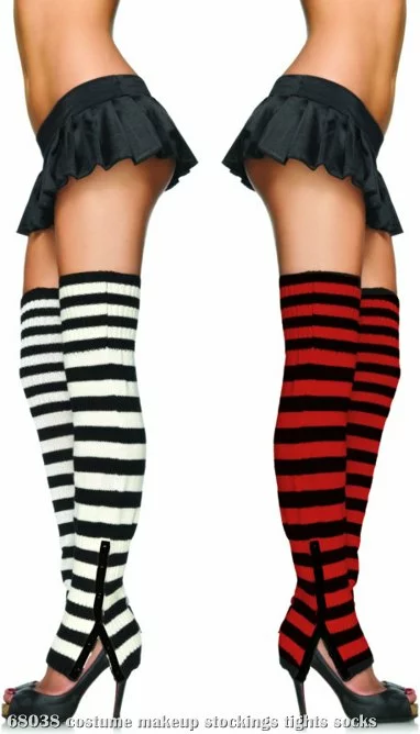 Extra Long Striped Leg Warmers Adult 1 Extra Long Striped Leg Warmers Adult