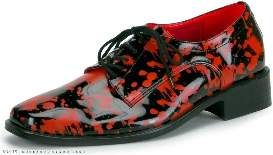 Blood Splatter Shoes Adult Black 1 Blood Splatter Shoes Adult Black