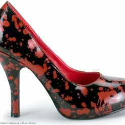 Red Blood Splatter Shoes Adult-Black