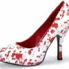Red Blood Splatter Shoes Adult White