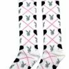 Playboy Knee-High Argyle Heart (White/Black) Adult Socks