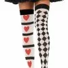 Harlequin And Heart Thigh Highs (Adult)