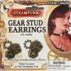 Steampunk Gear Stud Earrings Adult