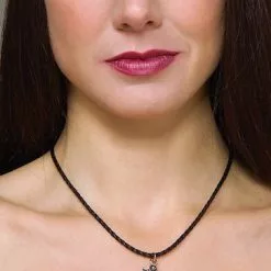 Cord Necklace With Pewter Pirate Pendant