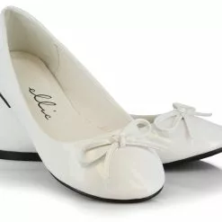 Mila White Adult Ballet Flats