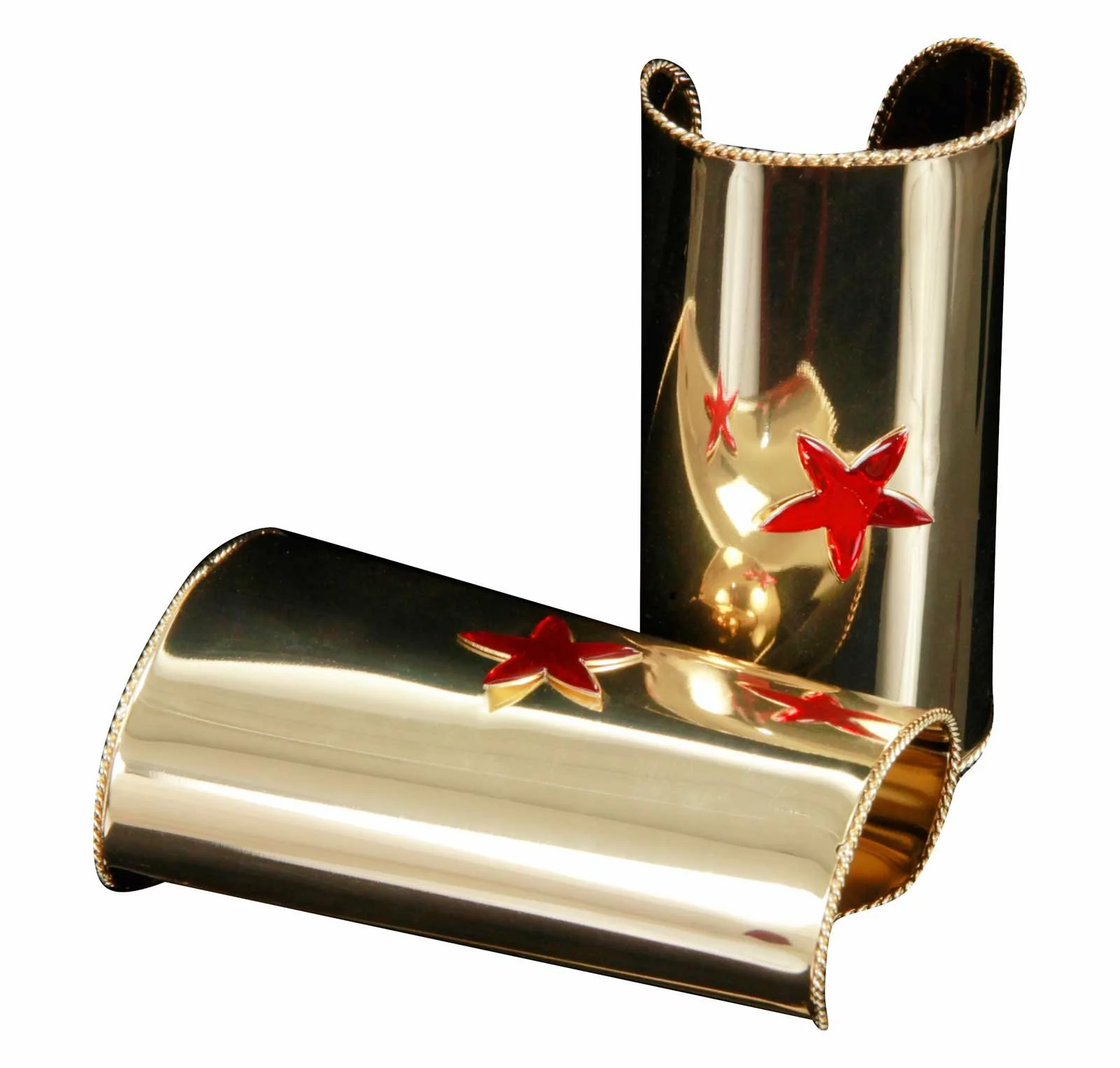 Gold Cuff With Red Star Adult 1 Gold Cuff With Red Star Adult