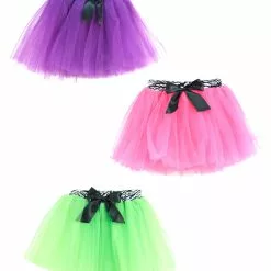 Neon Tutu With Zebra Print Waist Child